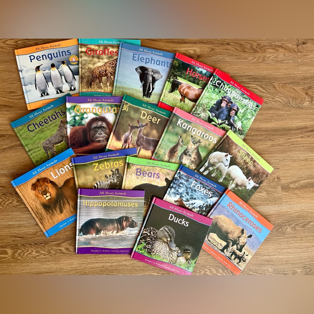 17 All About Animals Childrens Hardcover Book Set- Readers Digest Young Families